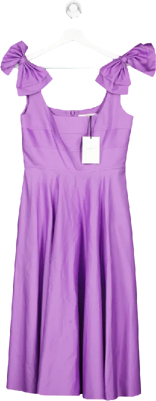 LK Bennett Purple Emerald Bow Dress In Wisteria UK 10