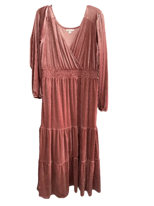 Dress Casual Maxi By Knox Rose In Pink, Size: L