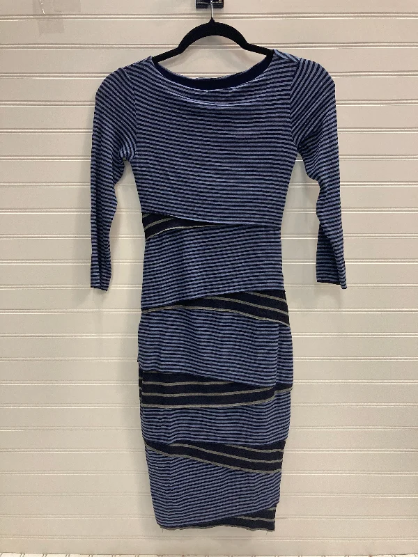 Dress Casual Midi By Bailey 44 In Striped Pattern, Size: Xs