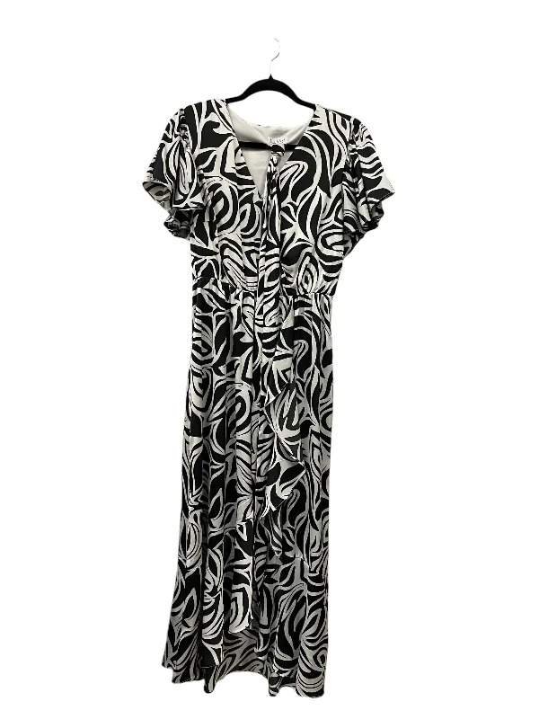 Dress Casual Midi By Nicole Miller In Zebra Print, Size: M