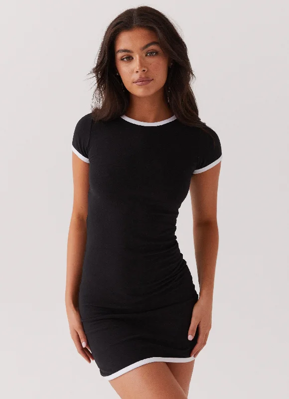 New Beginnings Mini Dress - Black