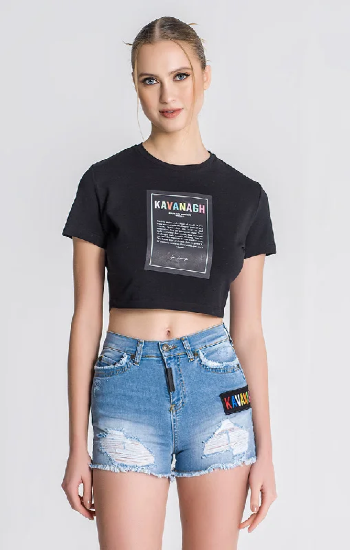 Black Chromatica Cropped Tee