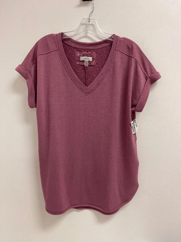 Top Short Sleeve By Cupio In Pink, Size: L