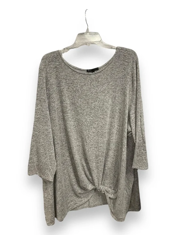 Top Short Sleeve By Gibson In Grey, Size: 3x