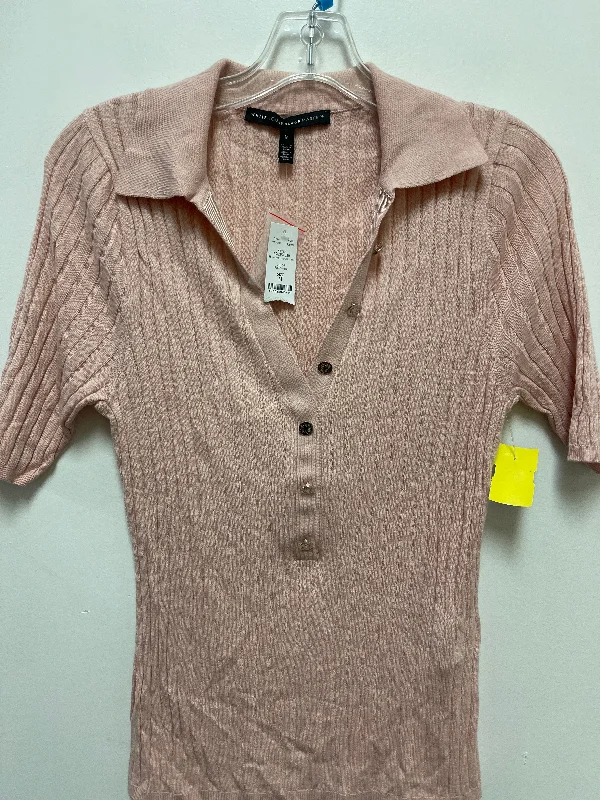 Top Short Sleeve By White House Black Market In Pink, Size: M