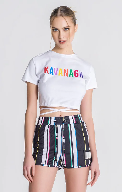 White Chromatica Cropped Tee