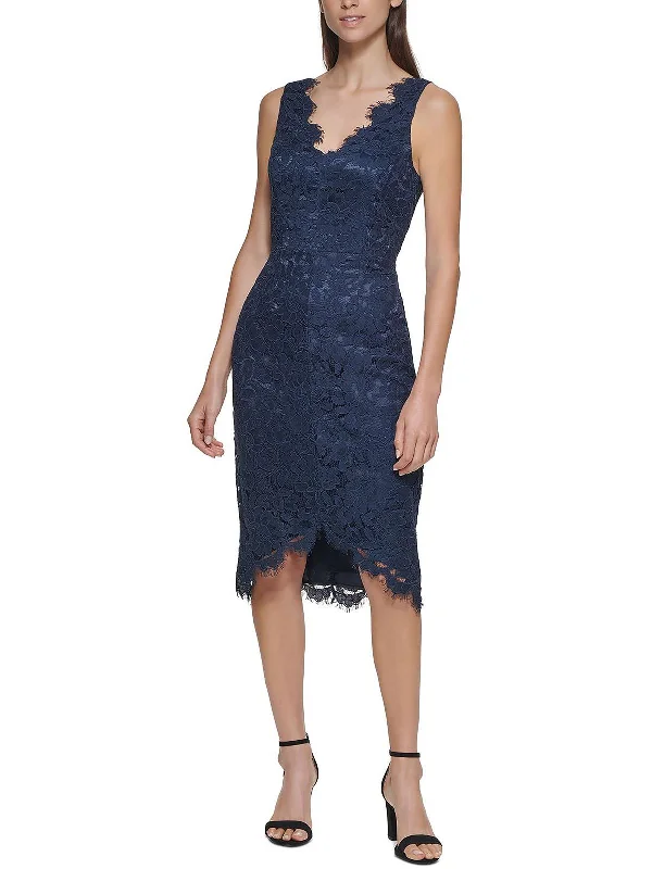 Womens Lace Sleeveless Cocktail and Party Dress