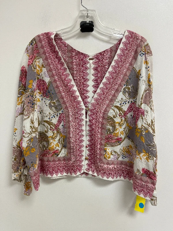 Blouse Long Sleeve By Free People In Pink, Size: Xs