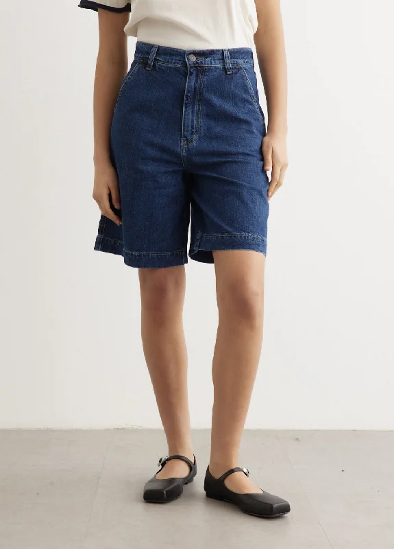 Bright Indigo Denim Shorts