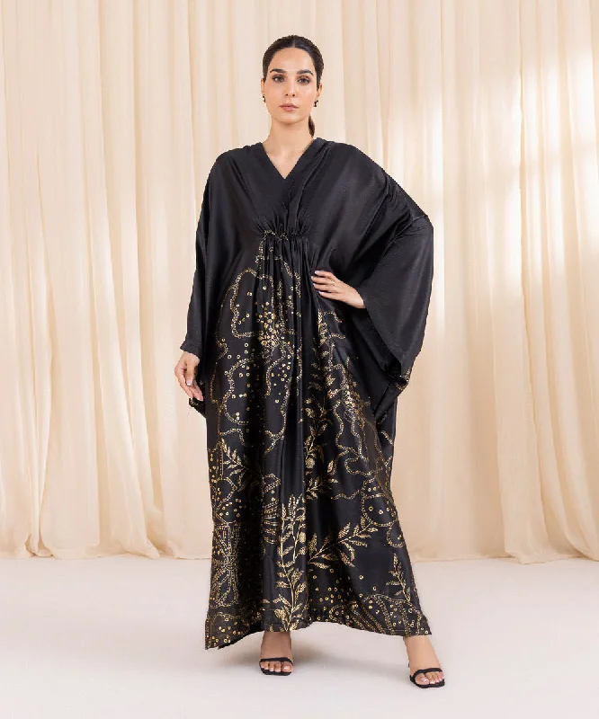 Embellished Silk Kaftan