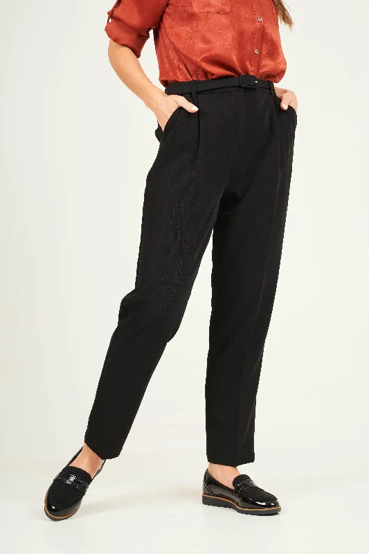 Saloos Ovoid Tapered Trousers with Belt