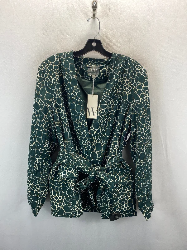 Blazer By Worthington In Green & Yellow, Size: Xl