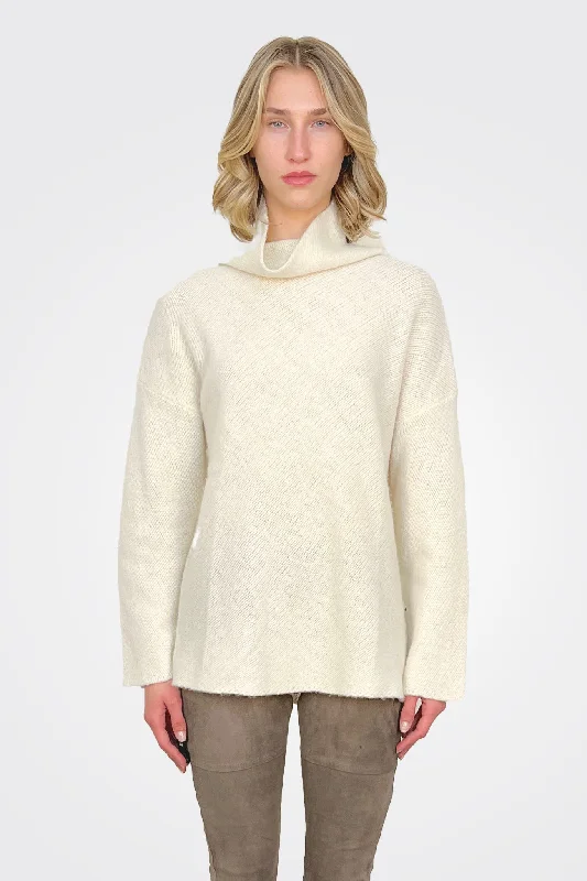 Roll Neck Sweater - Ivory