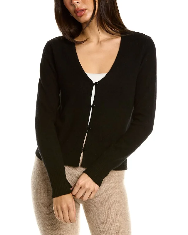 Magaschoni V-Neck Cropped Cashmere Cardigan