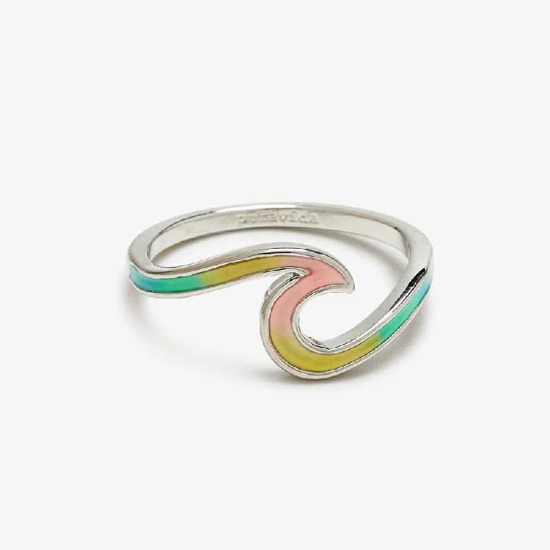 Tie Dye Wave Ring - Silver