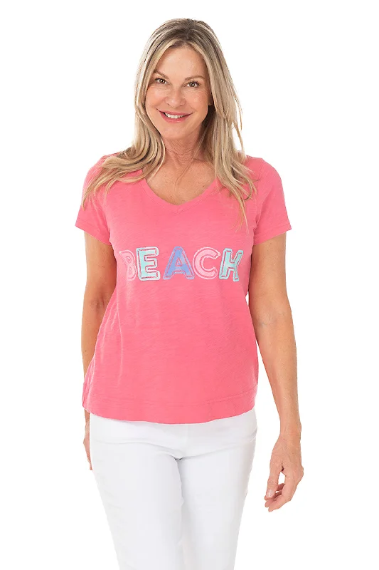 Watermelon Beach V-Neck Tee