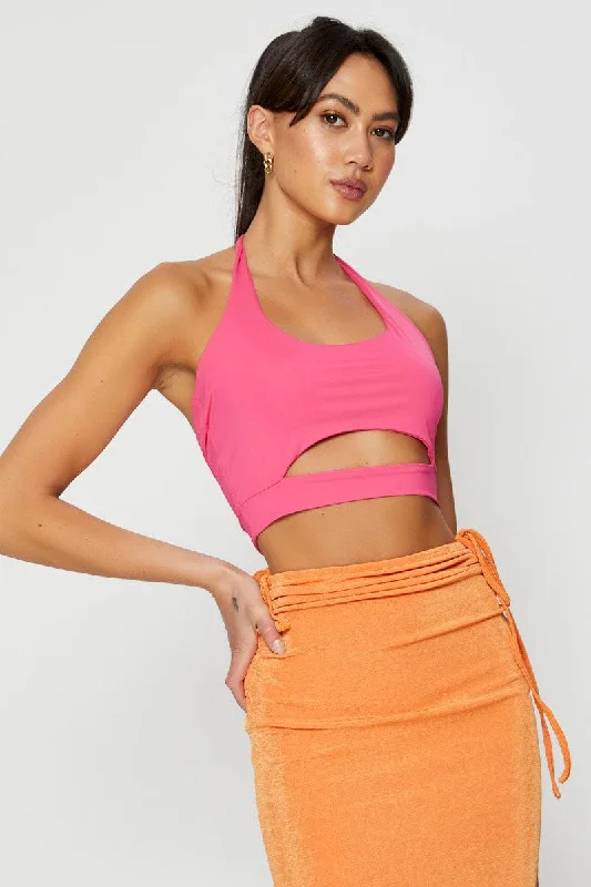 Pink Halter Top