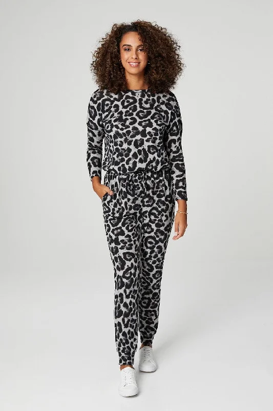 Leopard Print Relaxed Lounge Set