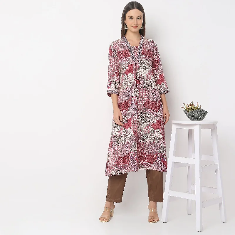 Straight Fit Printed Kurta