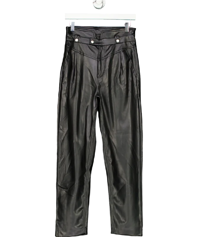 Blank NYC Black Vegan Leather Trousers W27