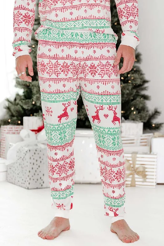 Sleigh All Day Men Red and Green Fair Isle Pajama Pant FINAL SALE