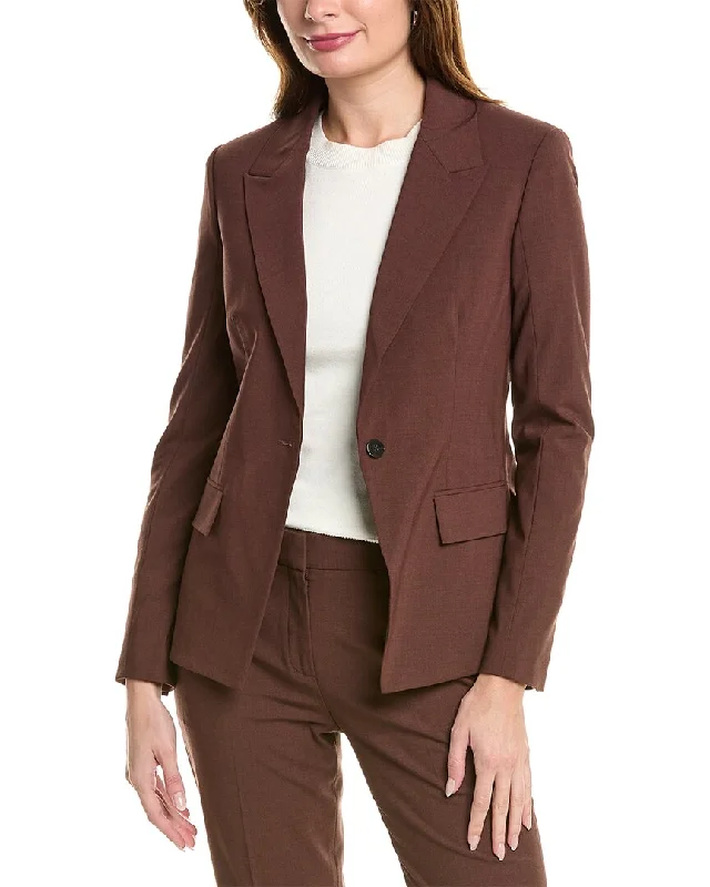 Theory Angled Wool-Blend Blazer